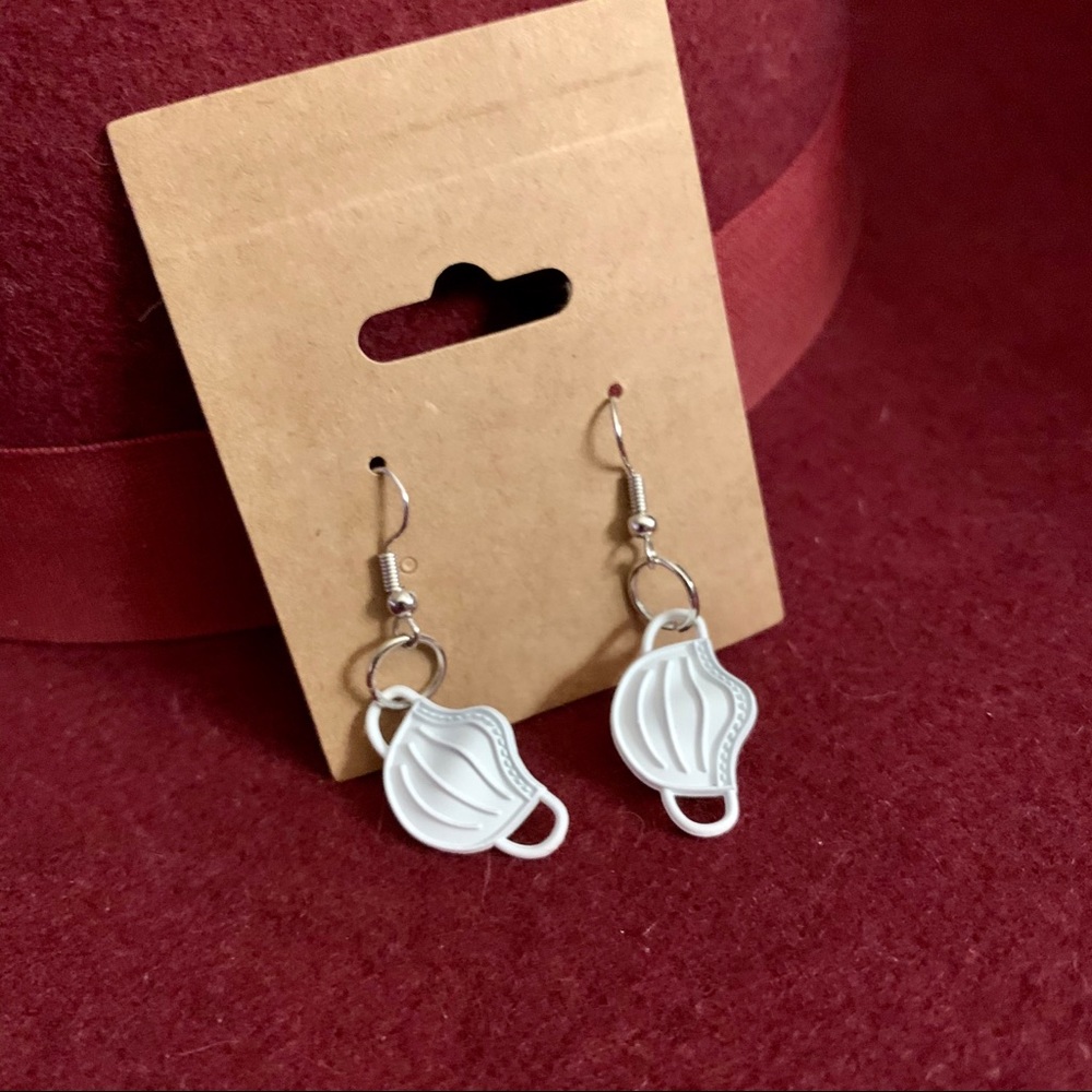 Face mask charm earrings
